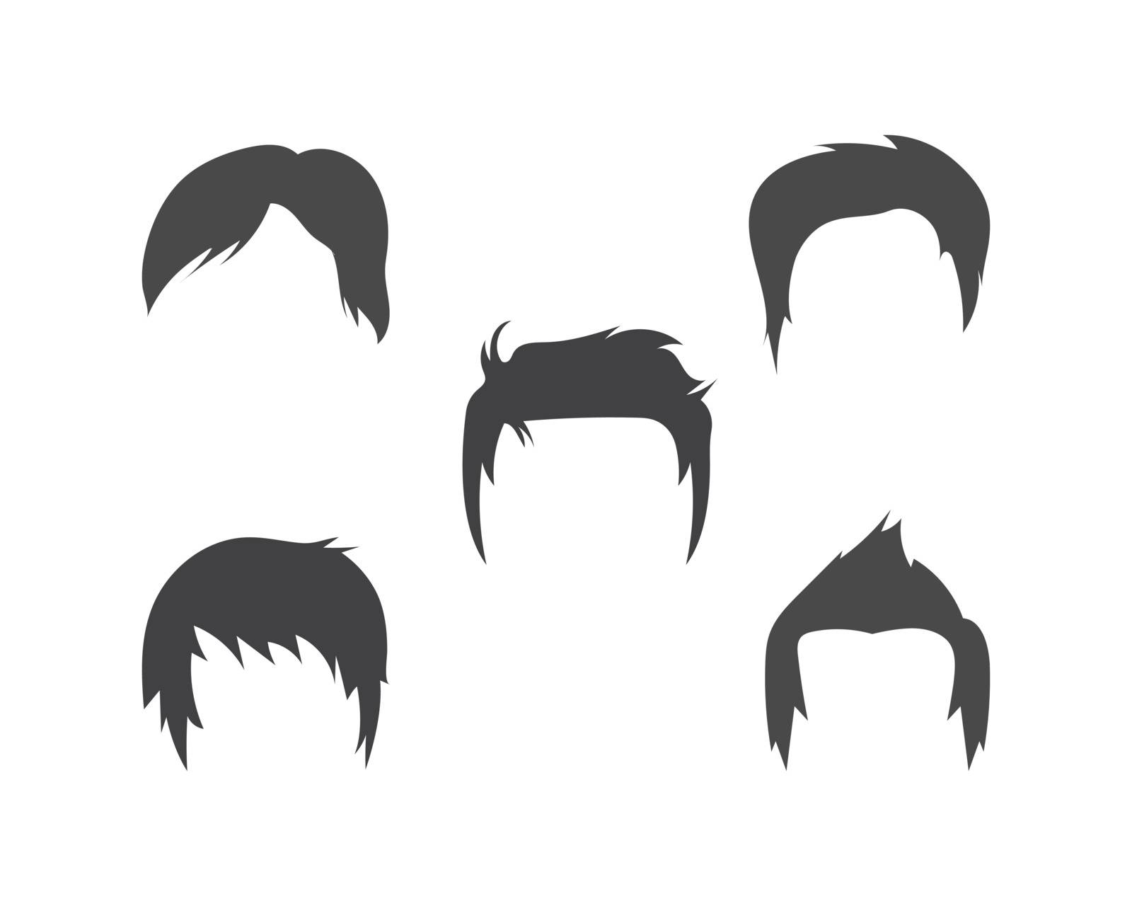 man hairstyle element icon vector illustration by idan