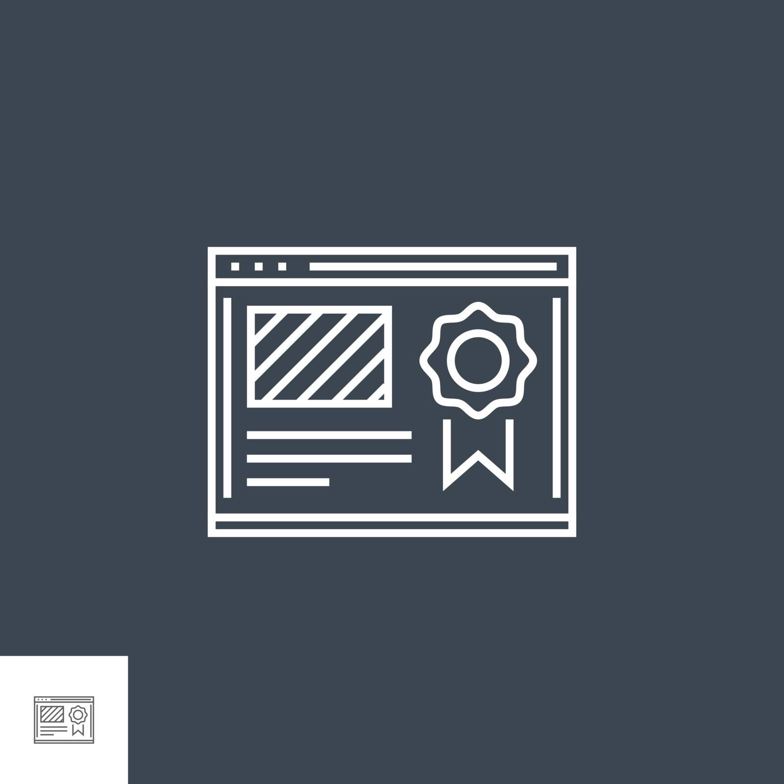 Website Ranking Related Vector Thin Line Icon. Isolated on Black Background. Editable Stroke. Vector Illustration.