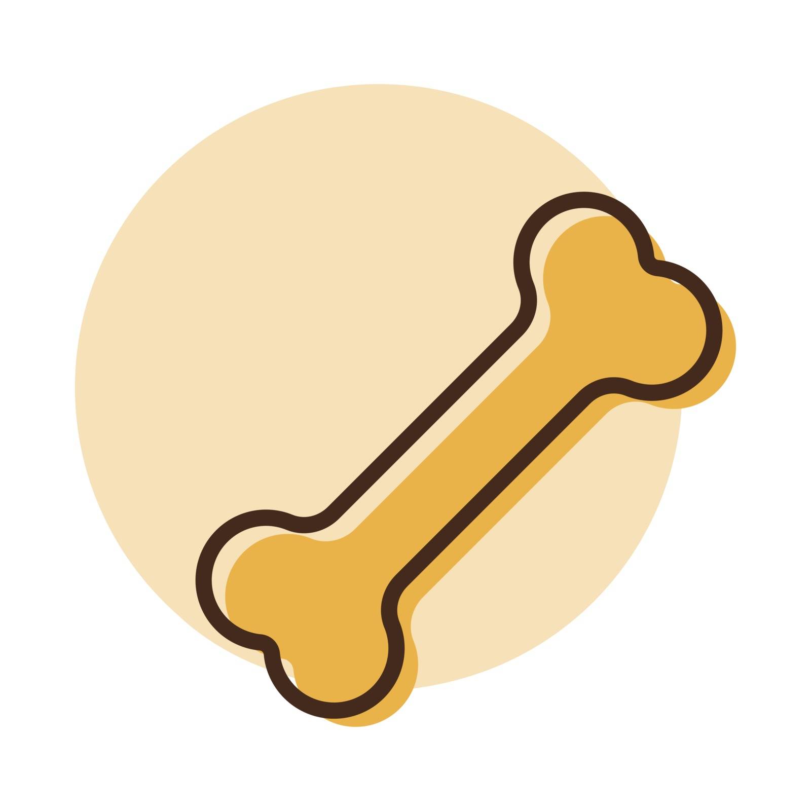Dog bone vector icon. Pet animal sign. Graph symbol for pet and veterinary web site and apps design, logo, app, UI