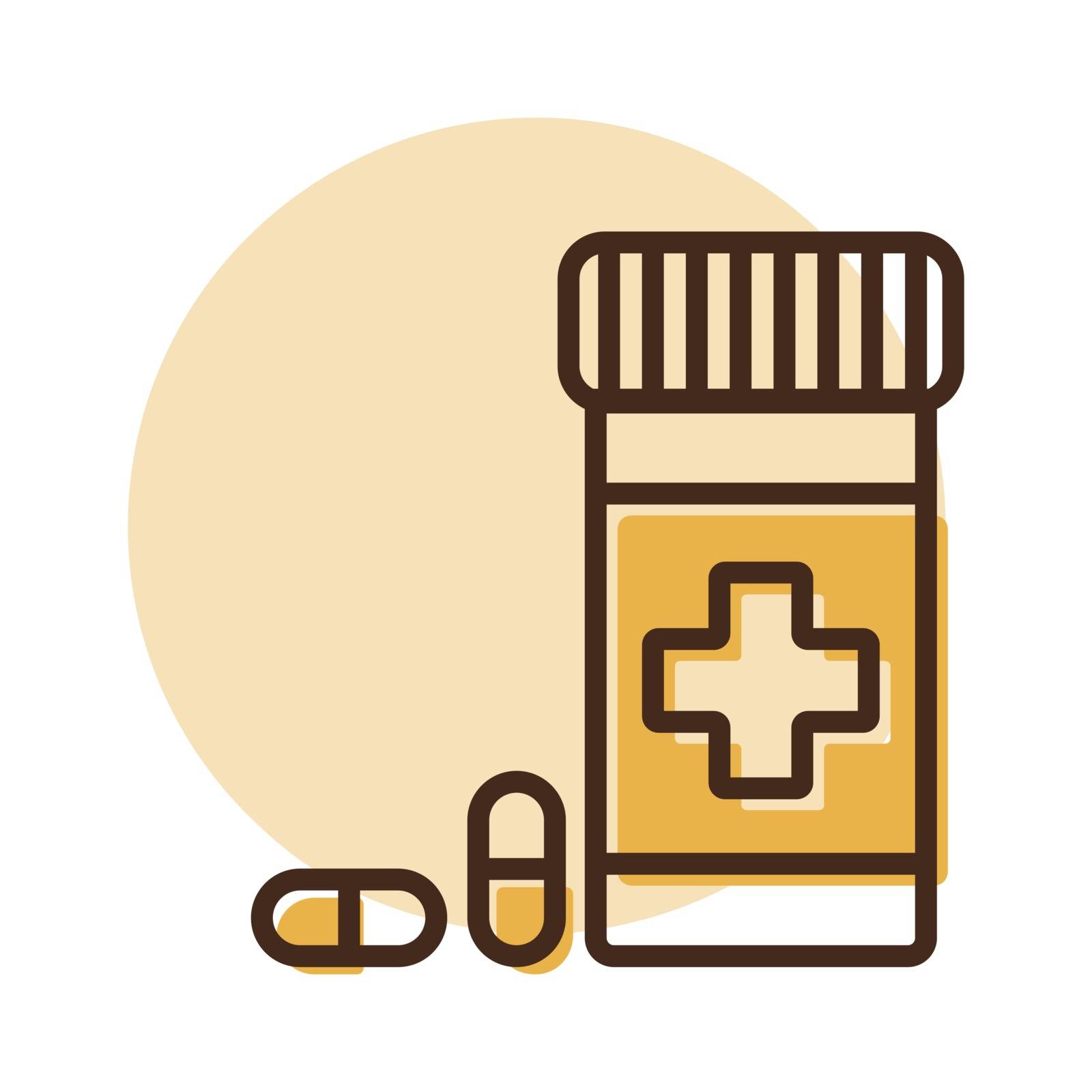 Pills box for pet vector icon. Pet animal sign by nosik