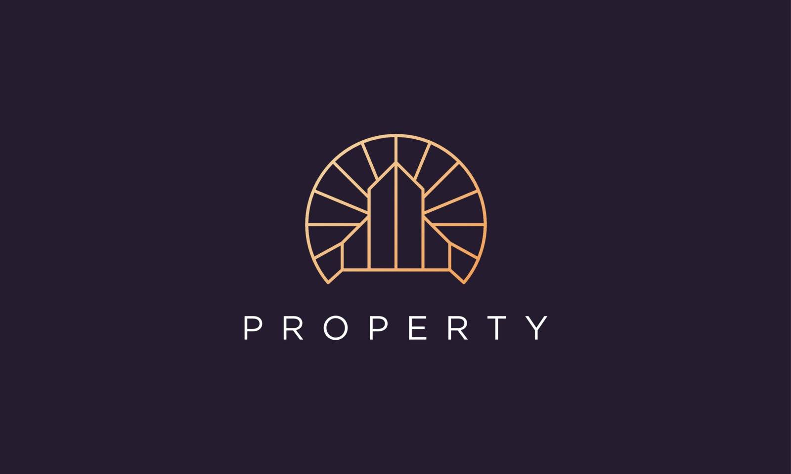 luxury and high-class property abstract logo design in a simple and modern style by murnifine