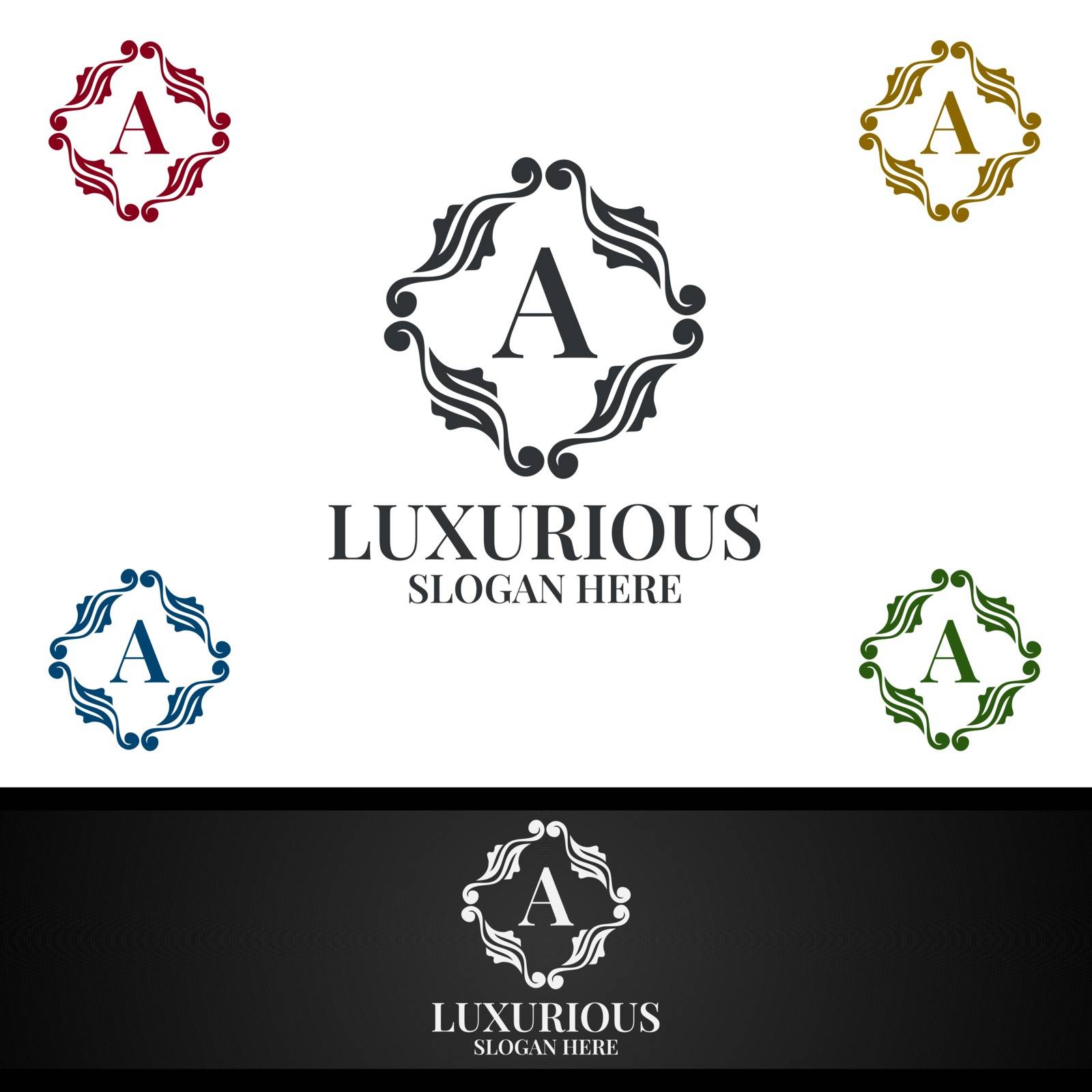Luxurious Royal Logo for Jewelry, Wedding, Hotel or Fashion Design