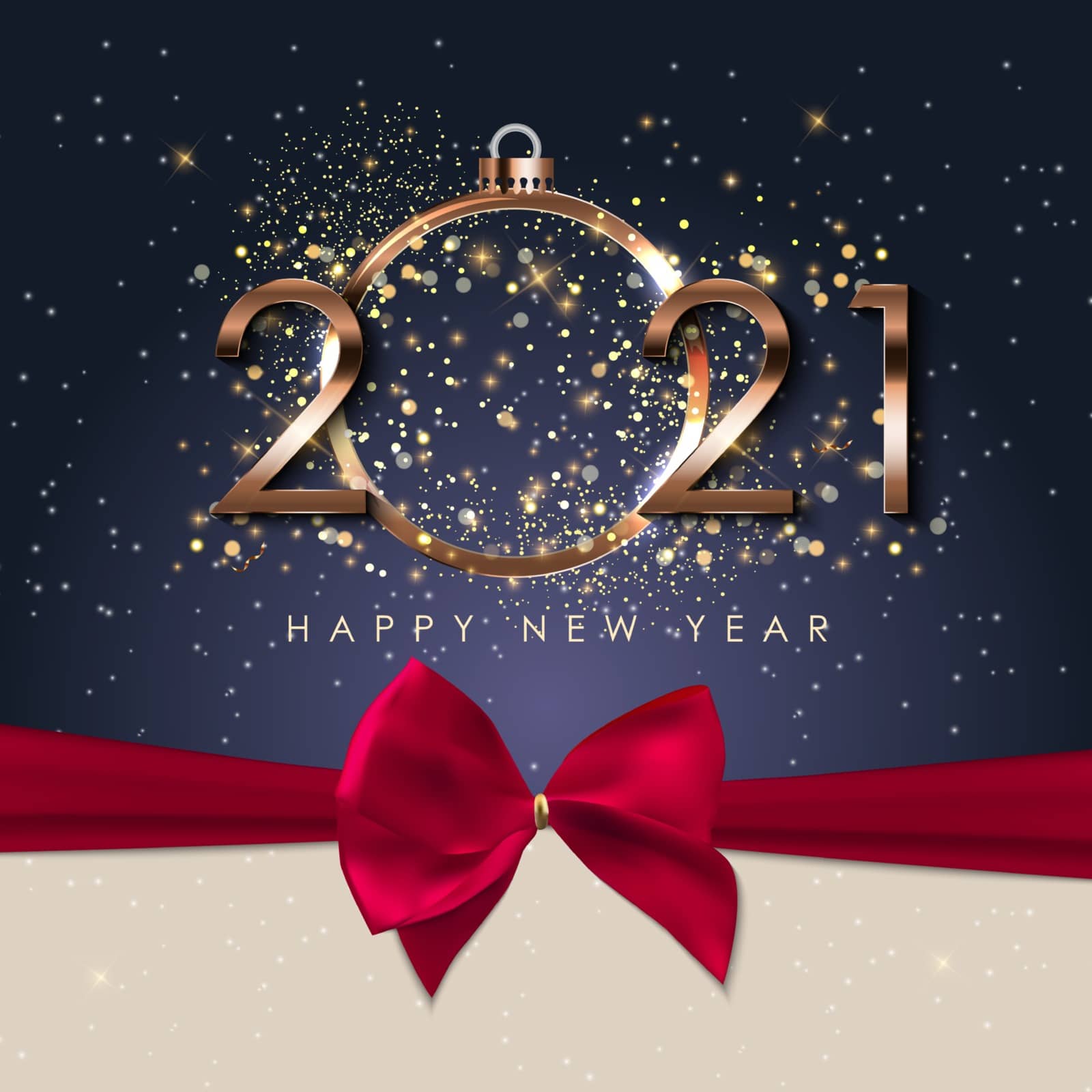 Happy New Year 2021 Holiday Background Template. Vector Illustration by yganko