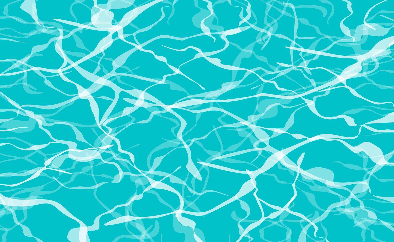 Reflection of Sun in Water. Pure Blue Transparent Water With Patches Of Light From The Sun In Pool. Easily Editable Vector. EPS 10.