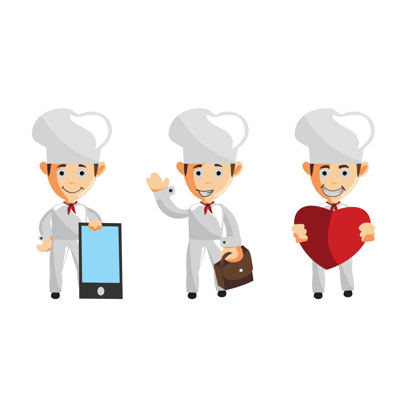 Chef character creation Illustration Template Set by alluranet