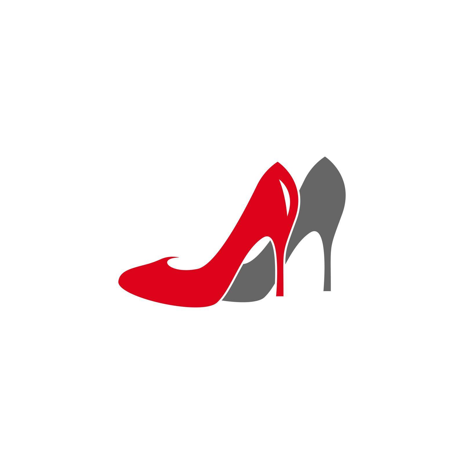 Woman shoe ,High Heel logo icon design vector by bellaxbudhong3
