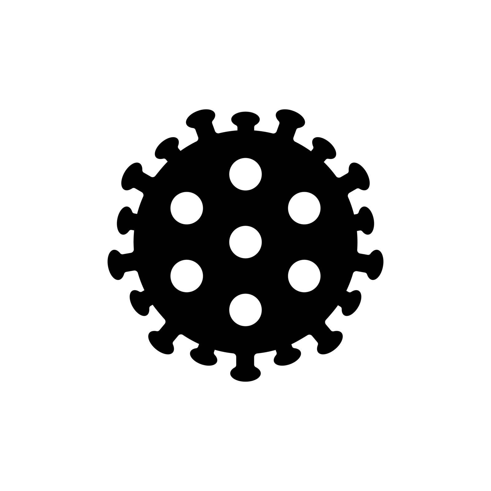 Coronavirus Bacteria 2019-nCoV vector glyph icon. Medicine sign. Graph symbol for medical web site and apps design, logo, app, UI