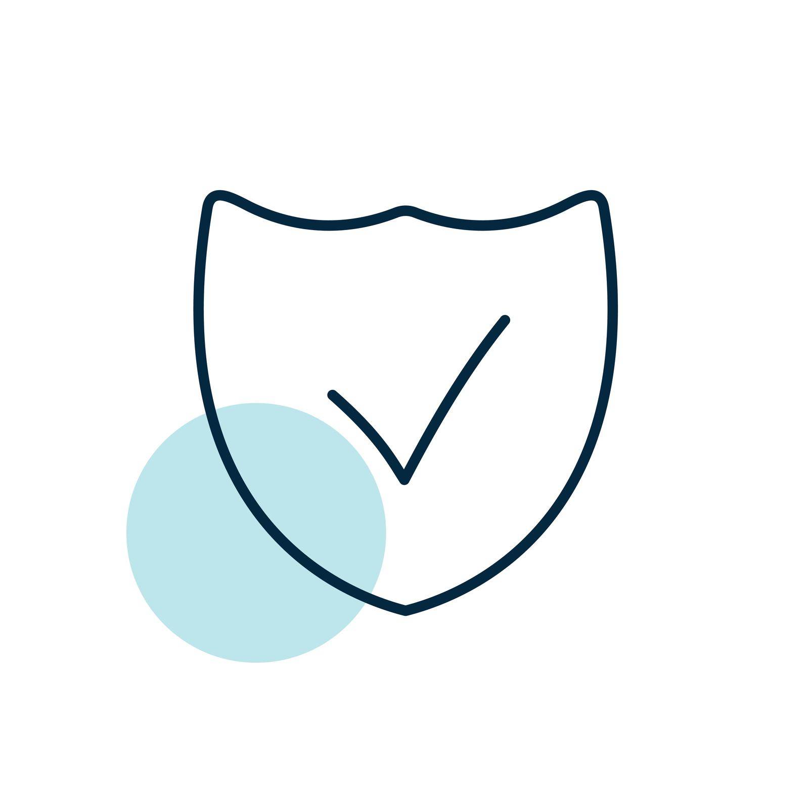 Best protection shield outline icon. E-commerce sign. Graph symbol for your web site design, logo, app, UI. Vector illustration, EPS10.