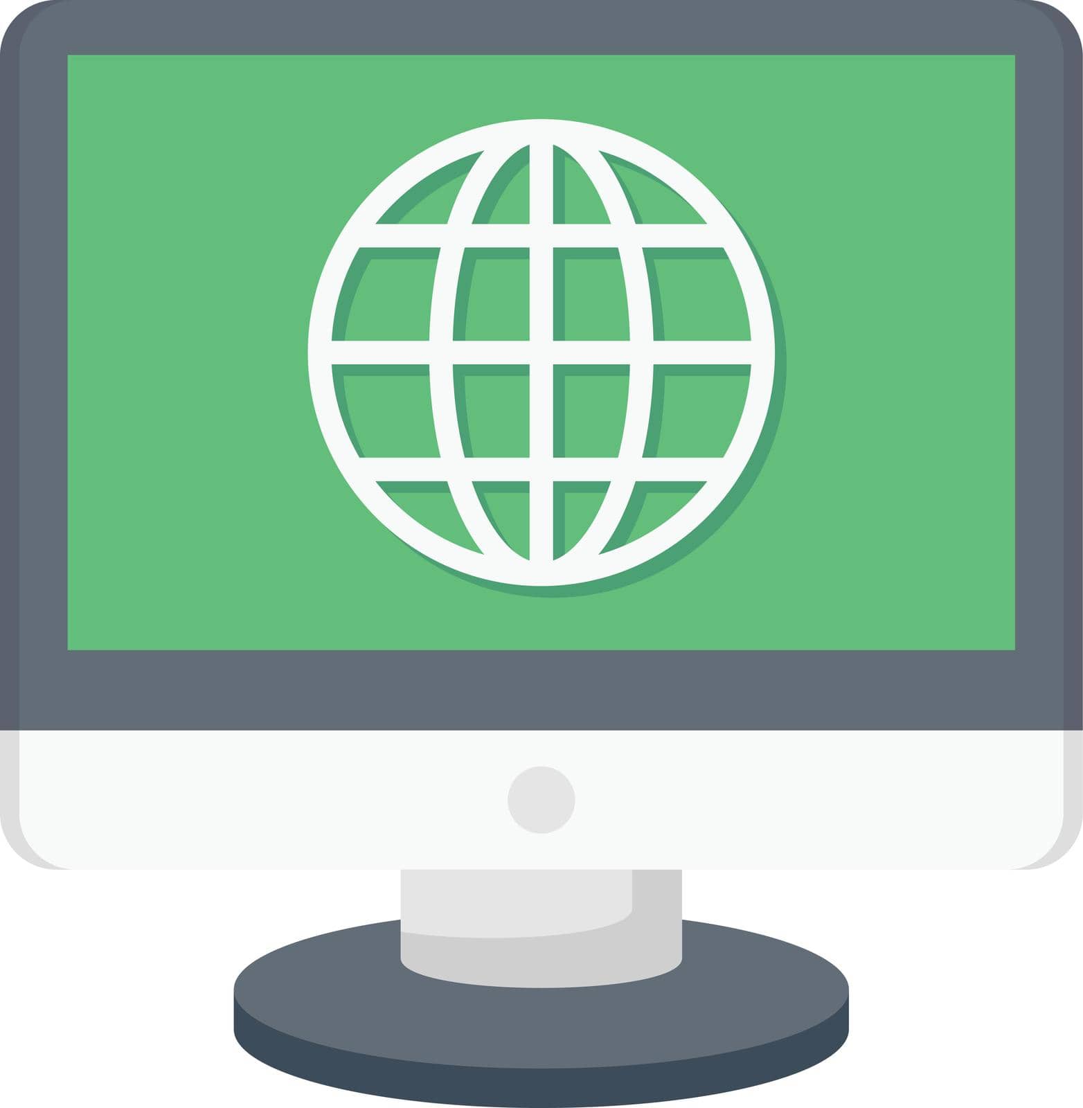 global vector colour flat icon
