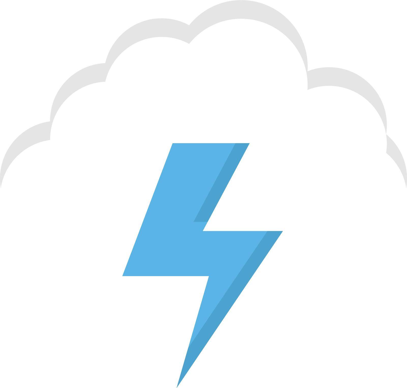 cloud vector colour flat icon