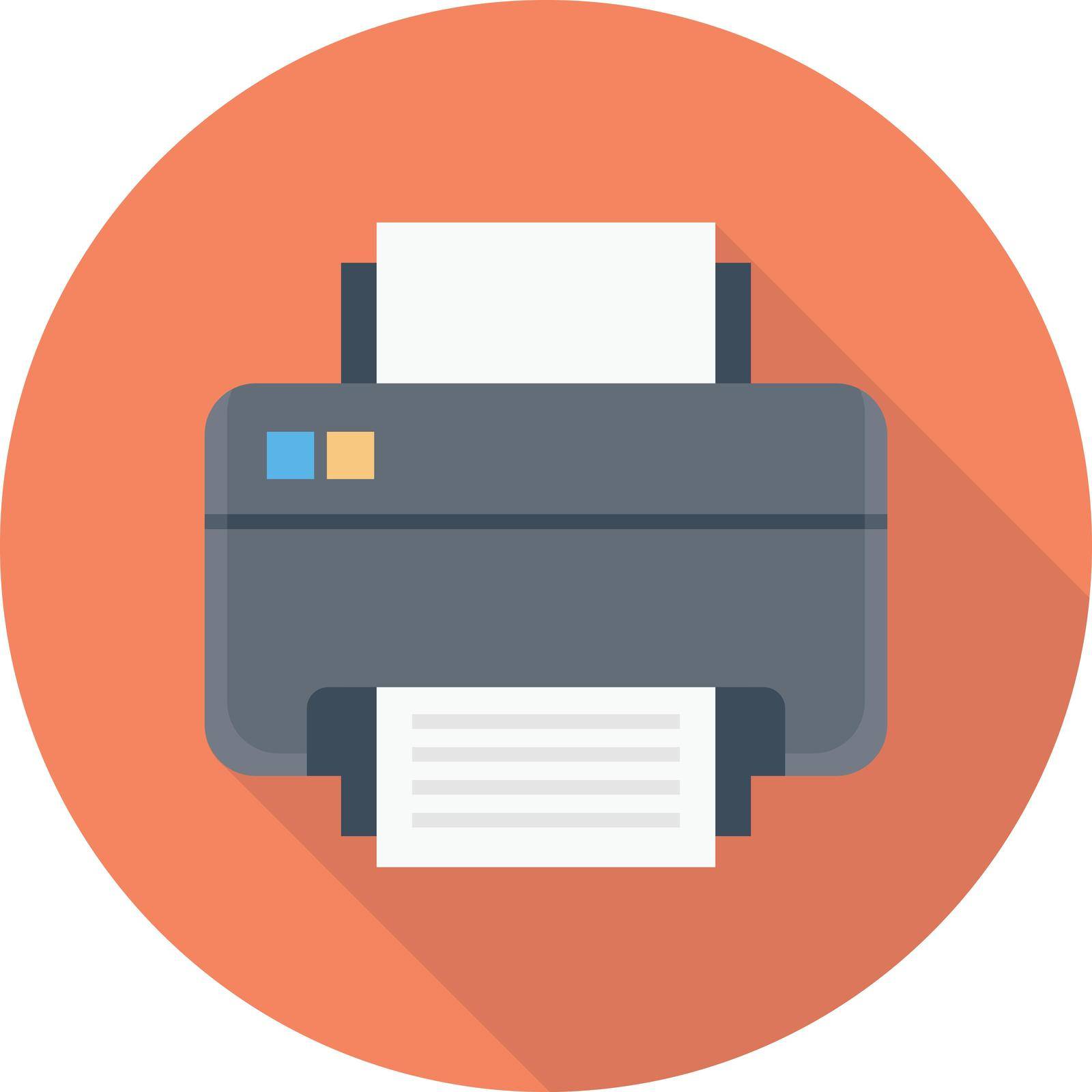 printer vector colour flat icon