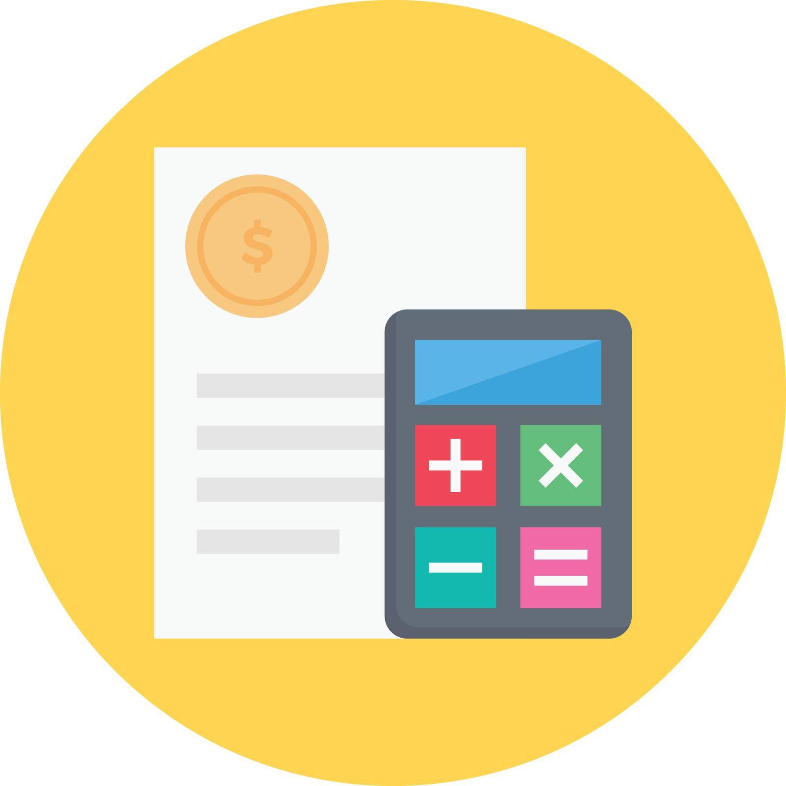 accounting vector colour flat icon