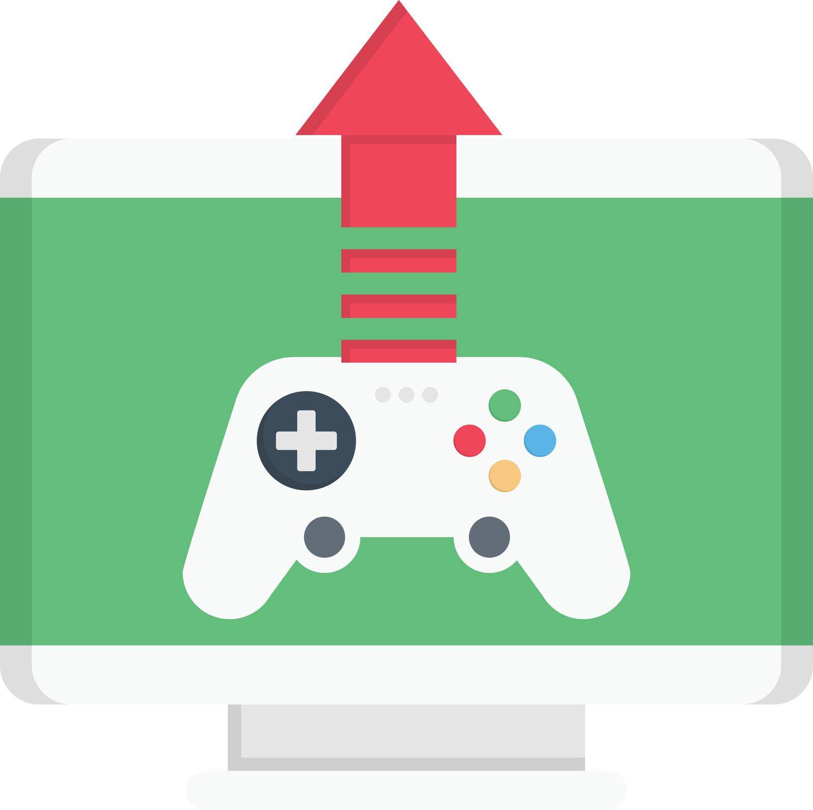 game up vector flat colour icon
