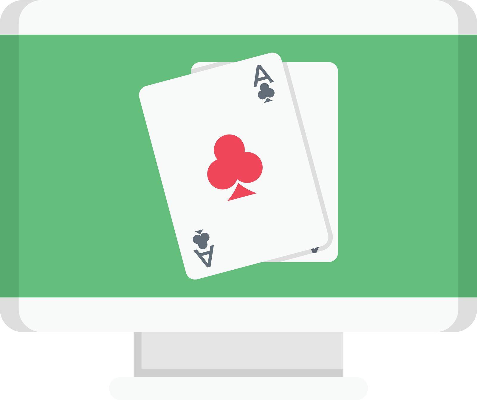 playing card vector flat colour icon