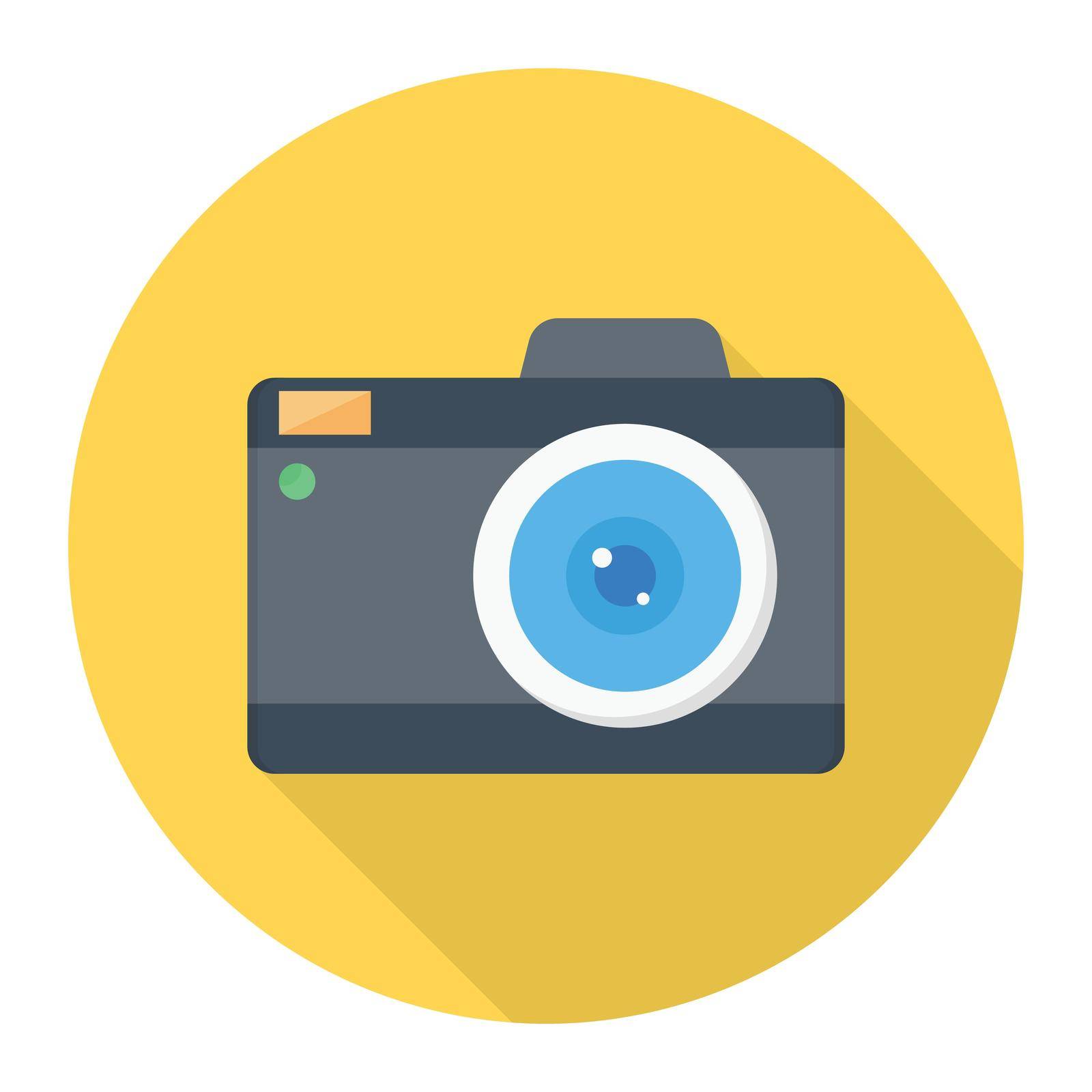 camera vector colour flat icon