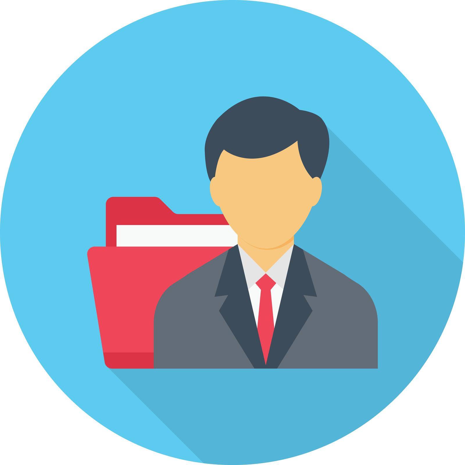 manager vector colour flat icon