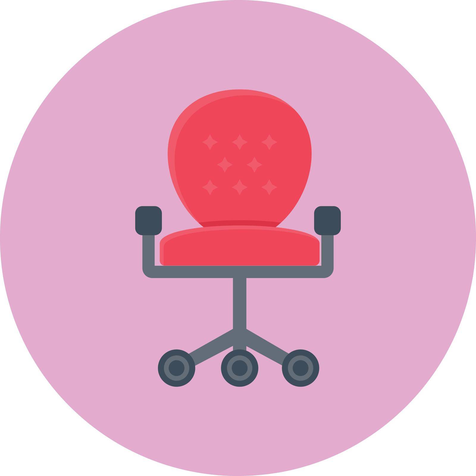 chair vector flat colour icon