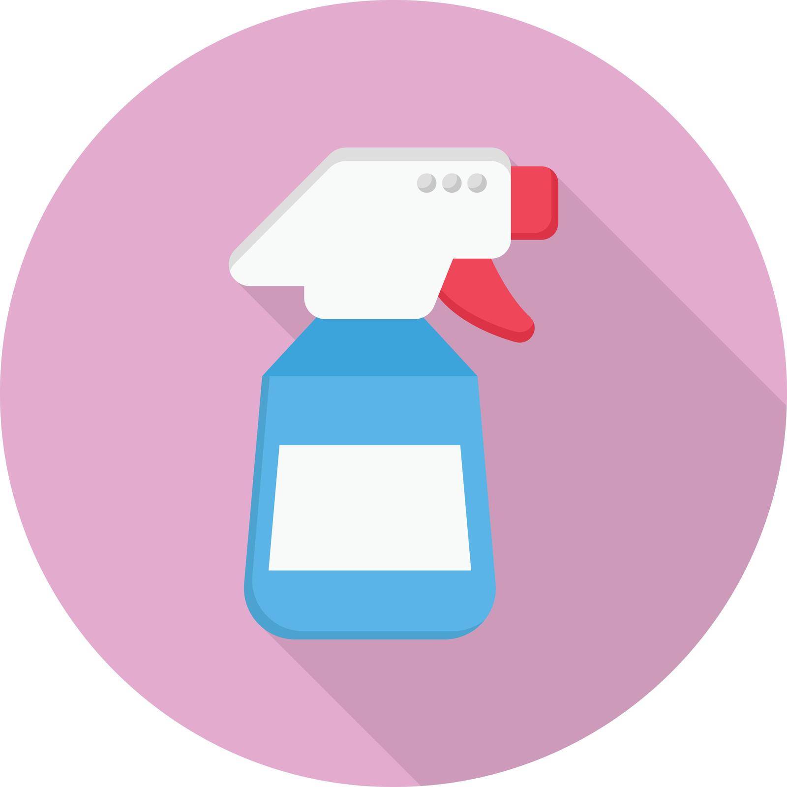 spray bottle vector flat colour icon
