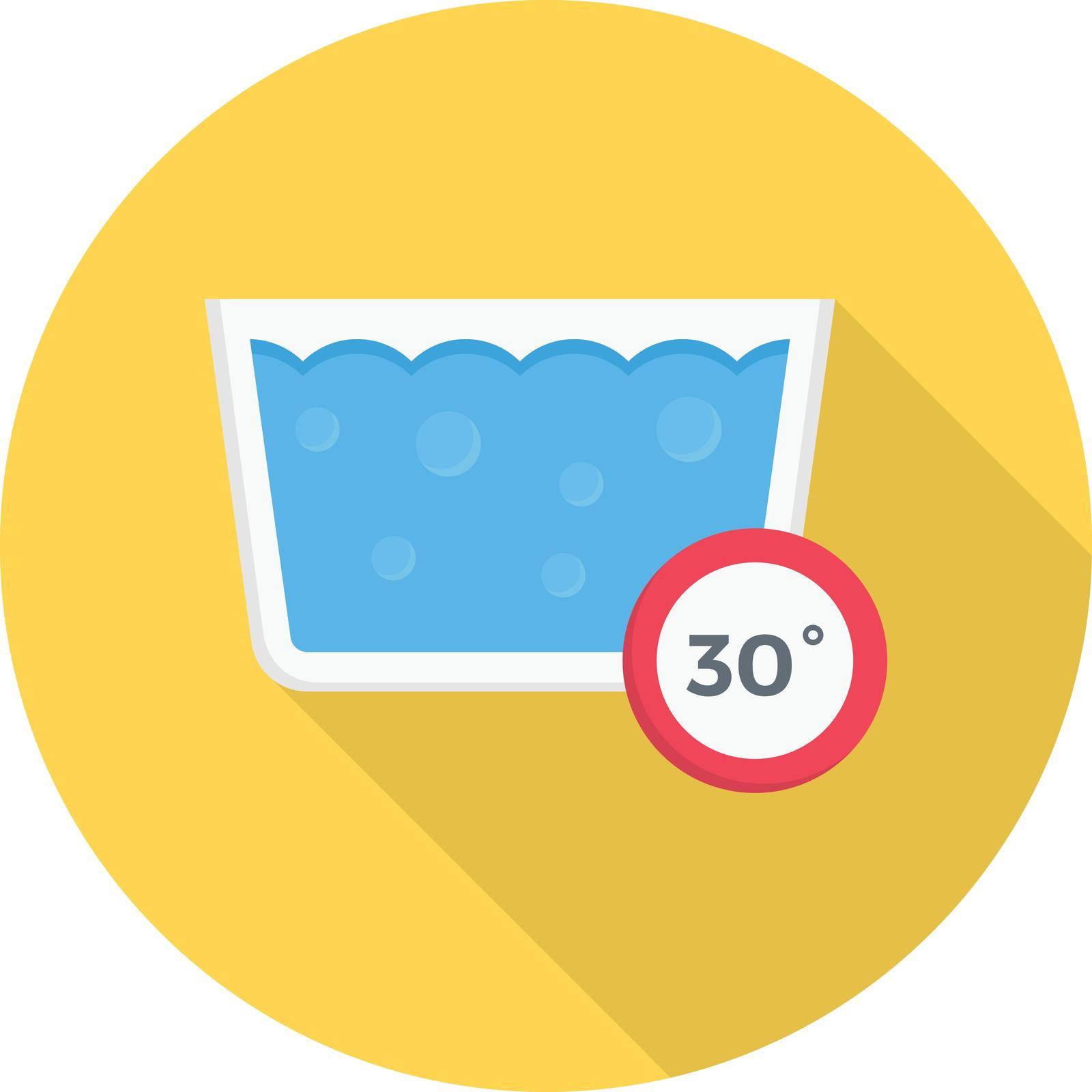 water temperature vector flat colour icon