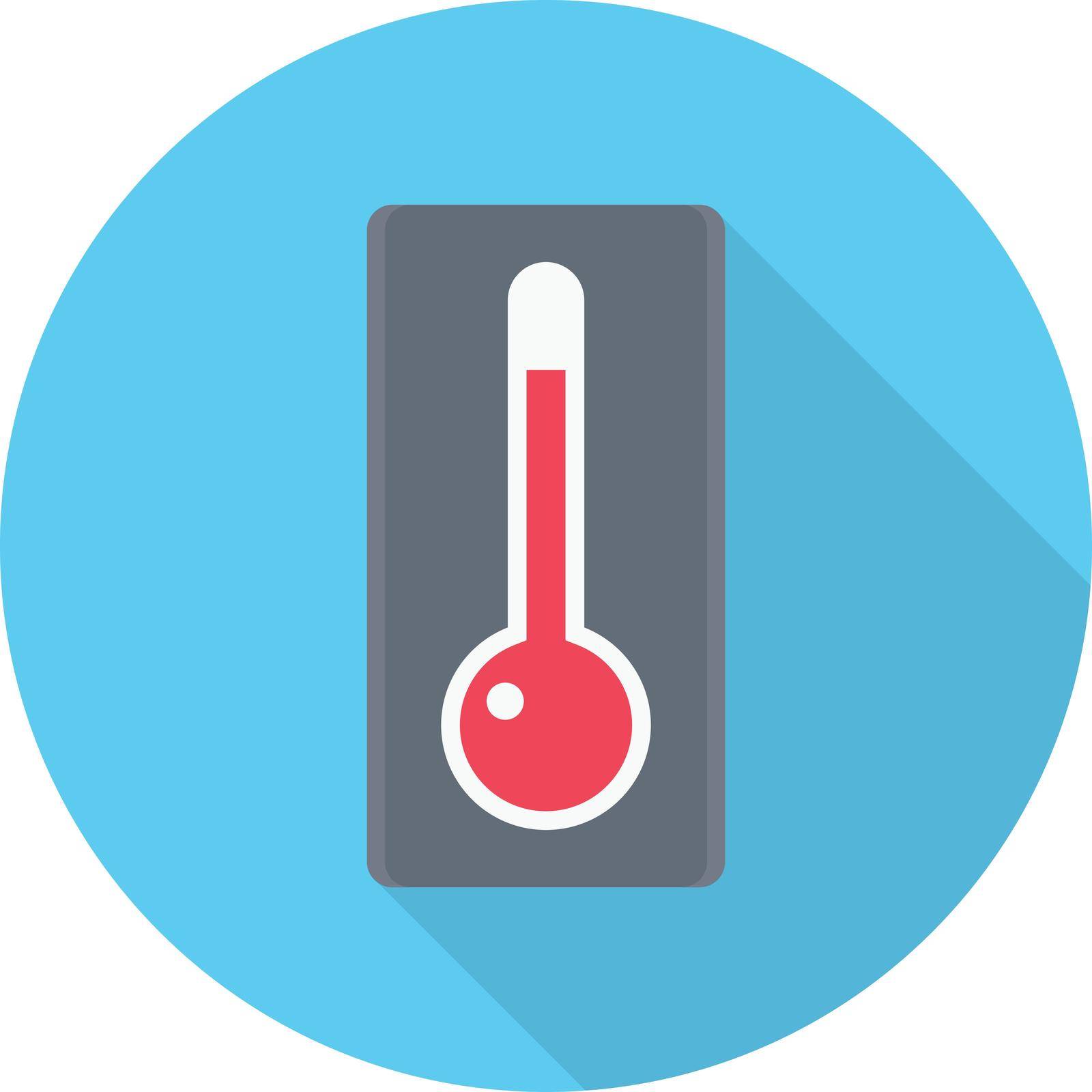 thermometer vector flat colour icon