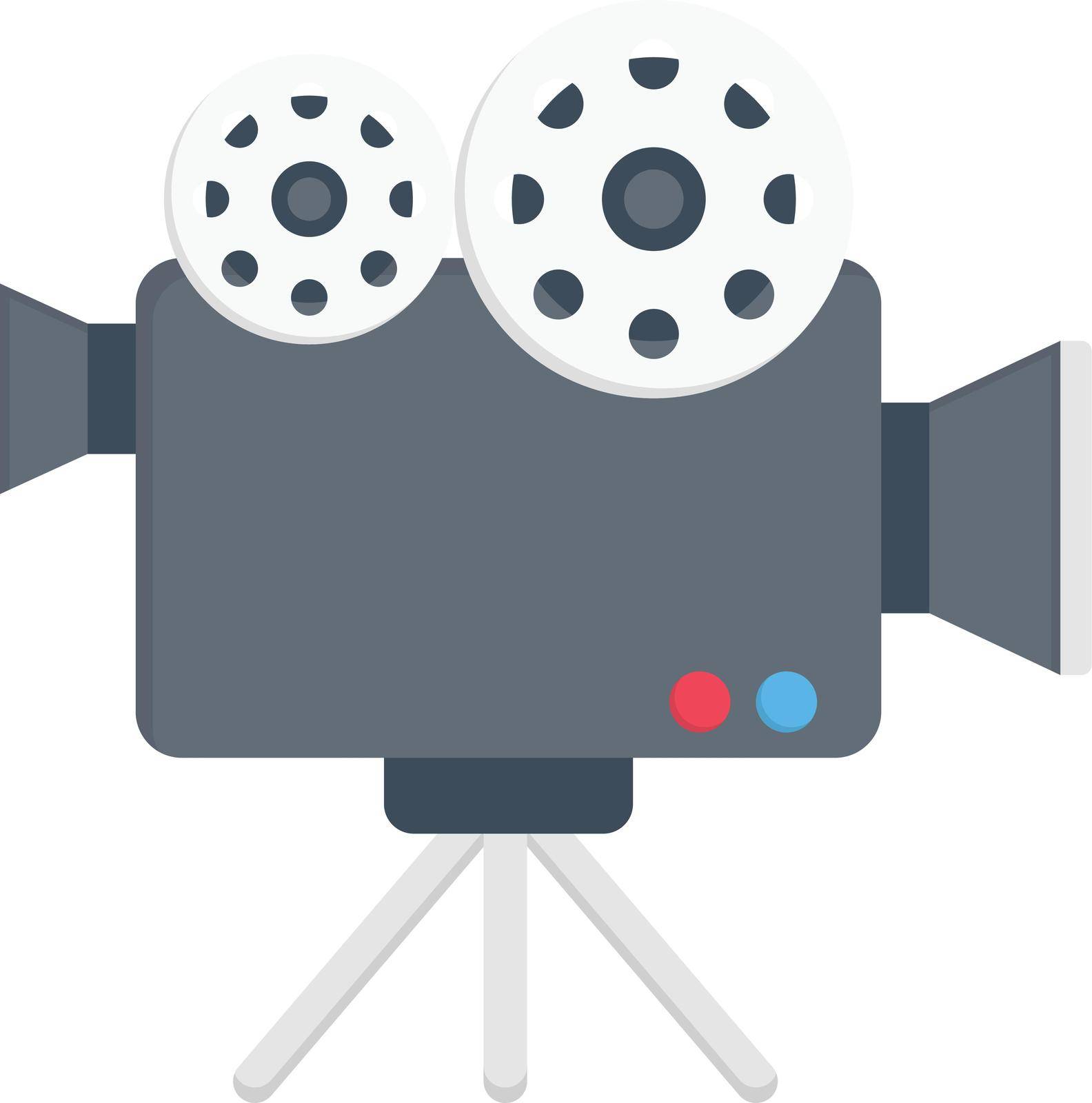 movie vector flat colour icon