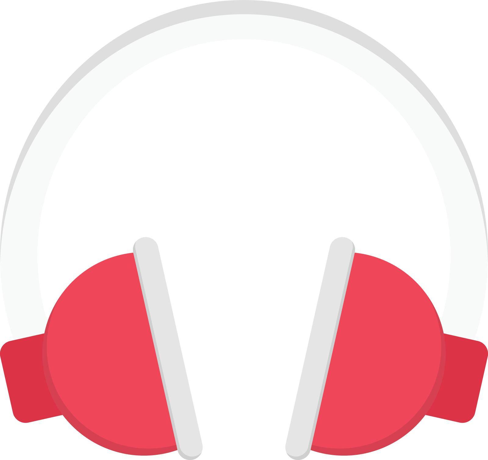 headphone vector flat colour icon