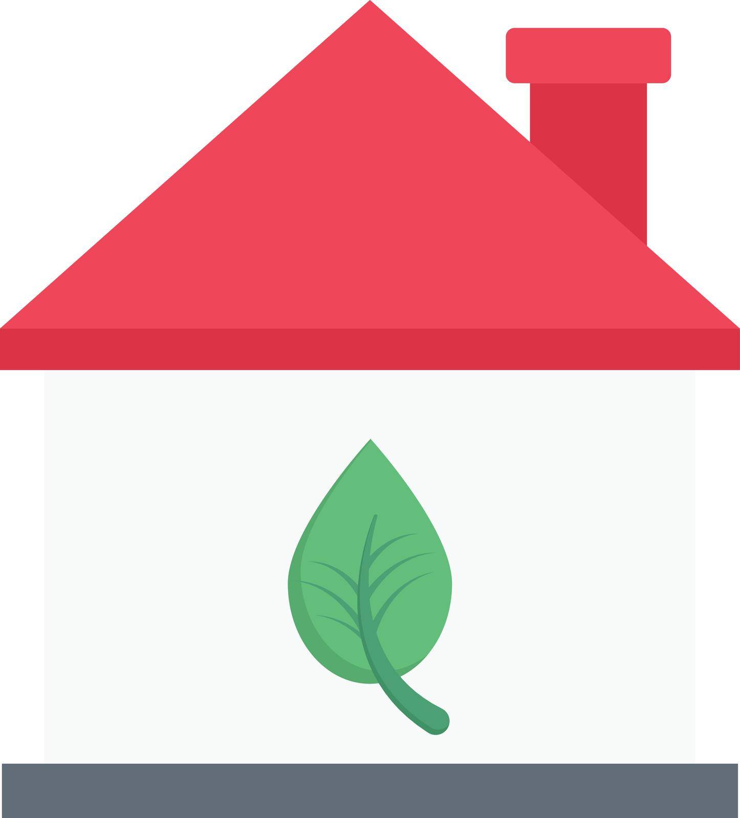 green house vector flat colour icon
