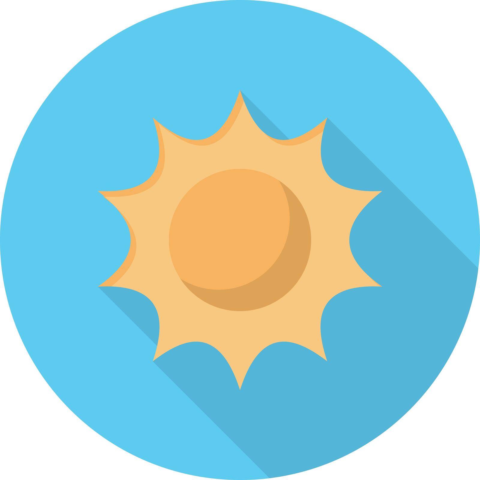 sun vector flat colour icon
