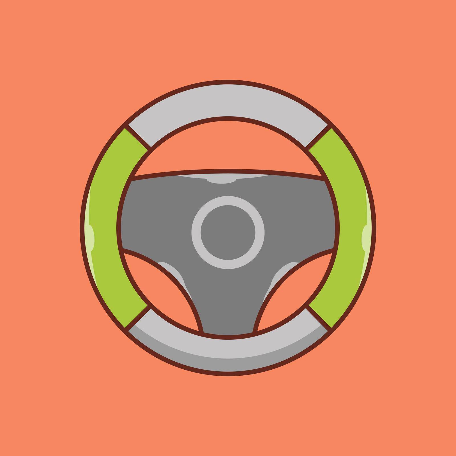 drive vector line flat icon