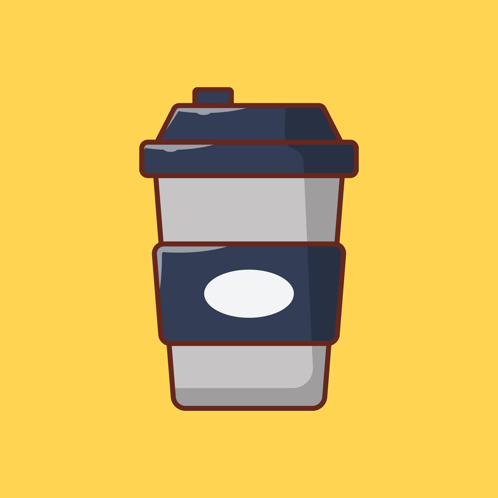 coffee vector line flat icon