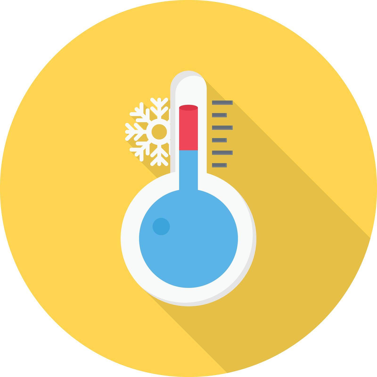 temperature vector flat colour icon