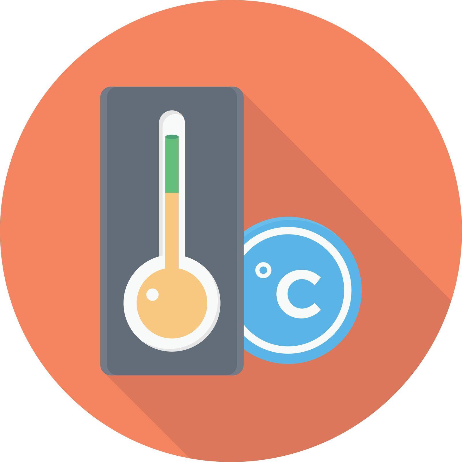temperature Celsius vector flat colour icon