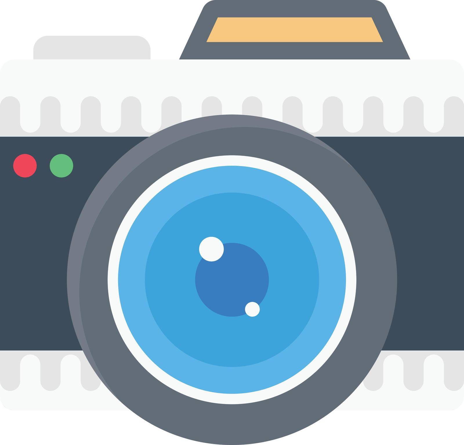 camera vector flat colour icon