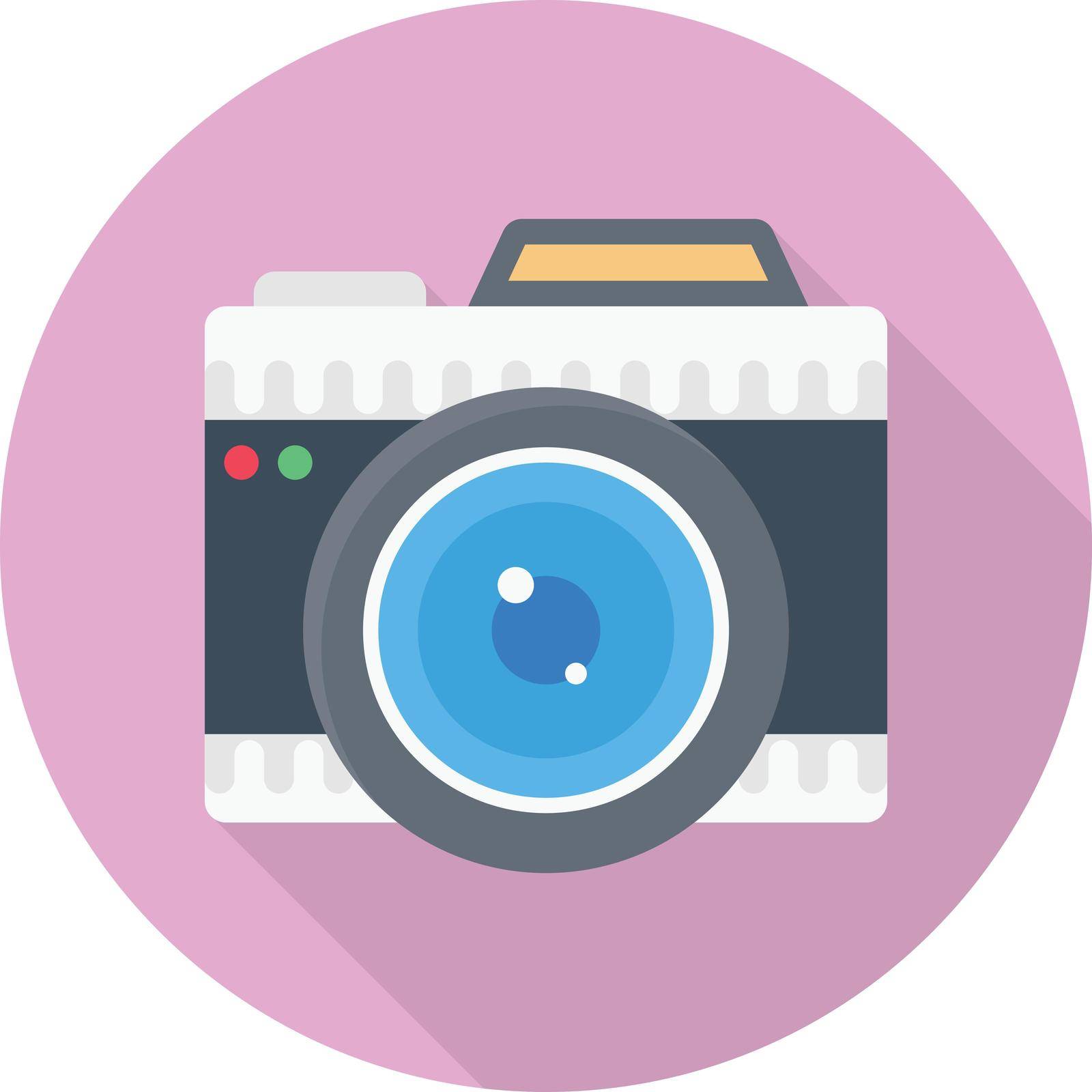 camera vector flat colour icon