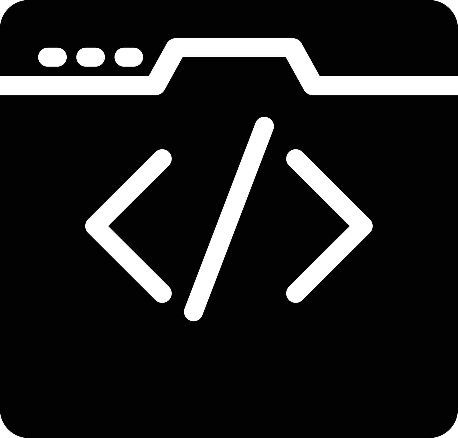 coding vector glyph flat icon