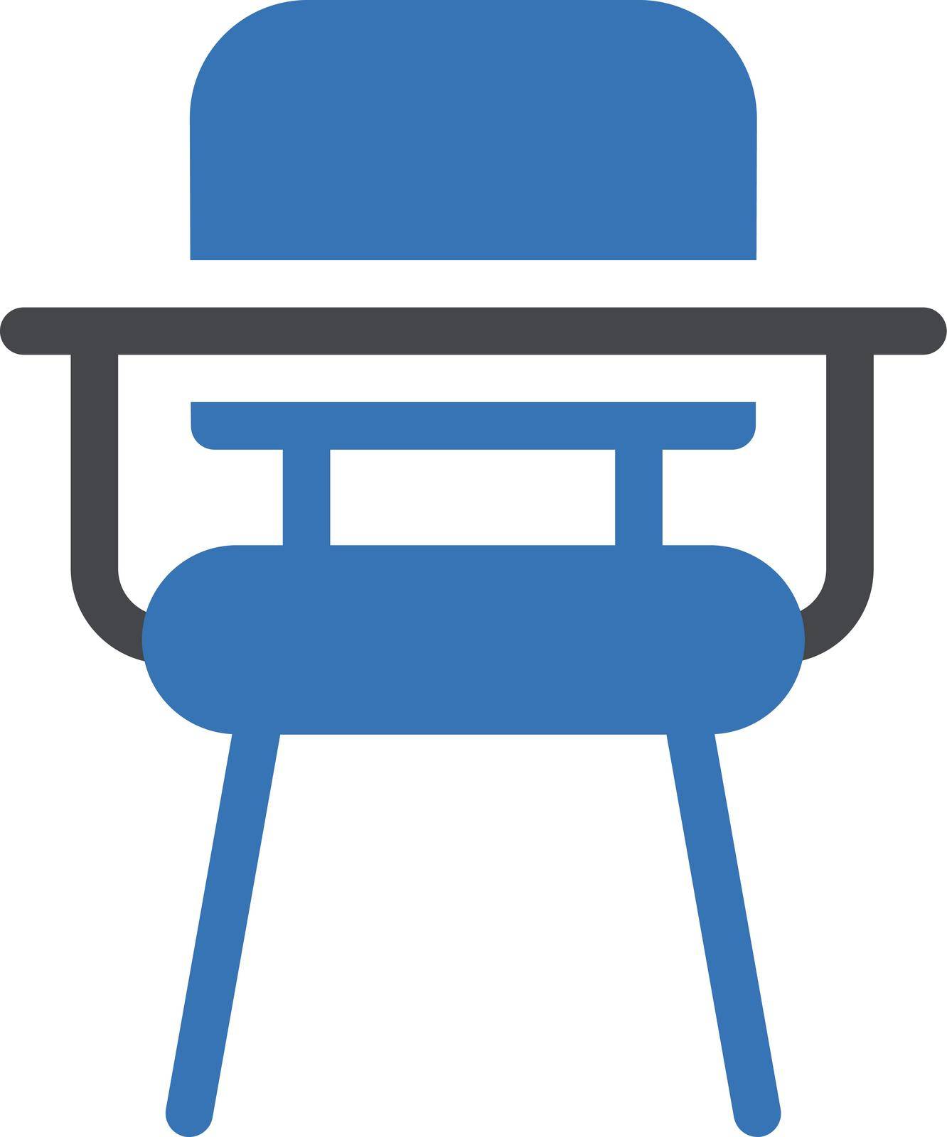chair vector glyph colour icon