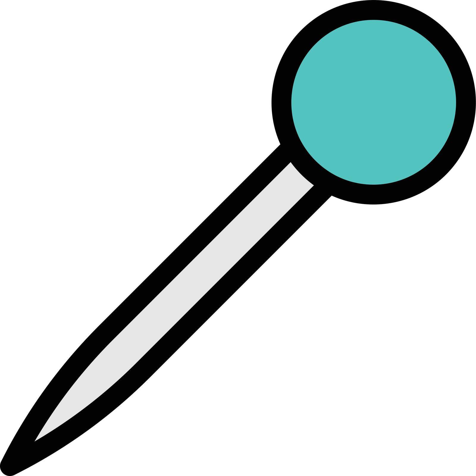 pin vector colour line icon