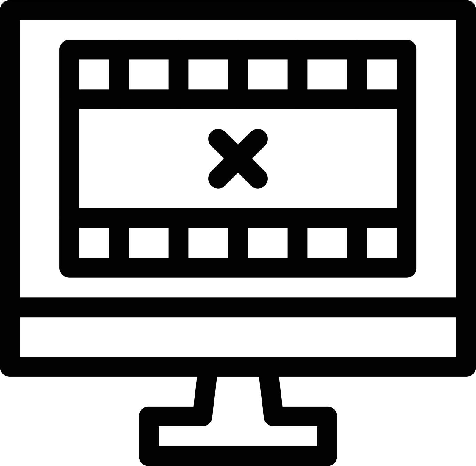 movie vector thin line icon