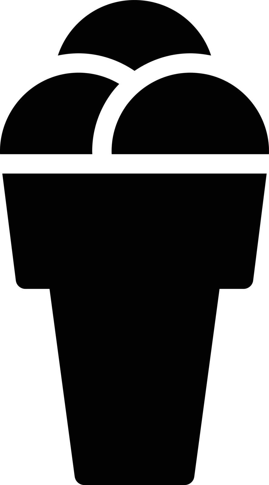 cone vector glyph flat icon