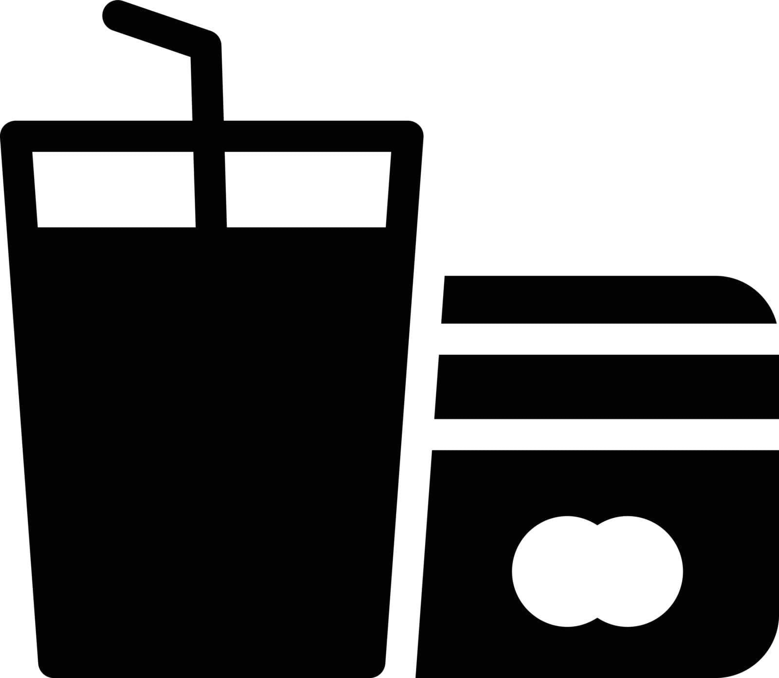 beverage pay vector glyph flat icon