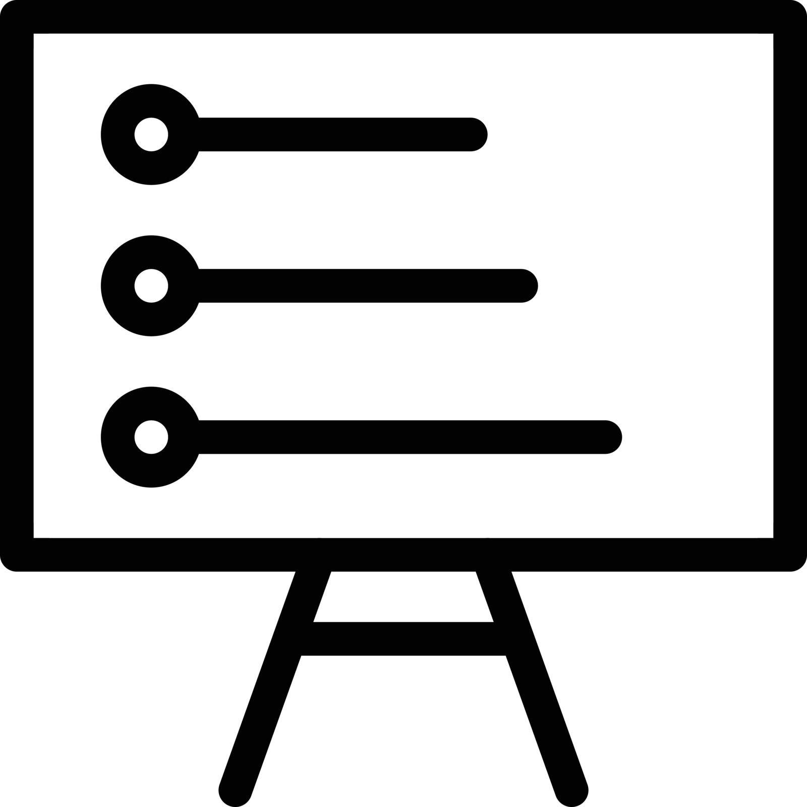 list vector thin line icon