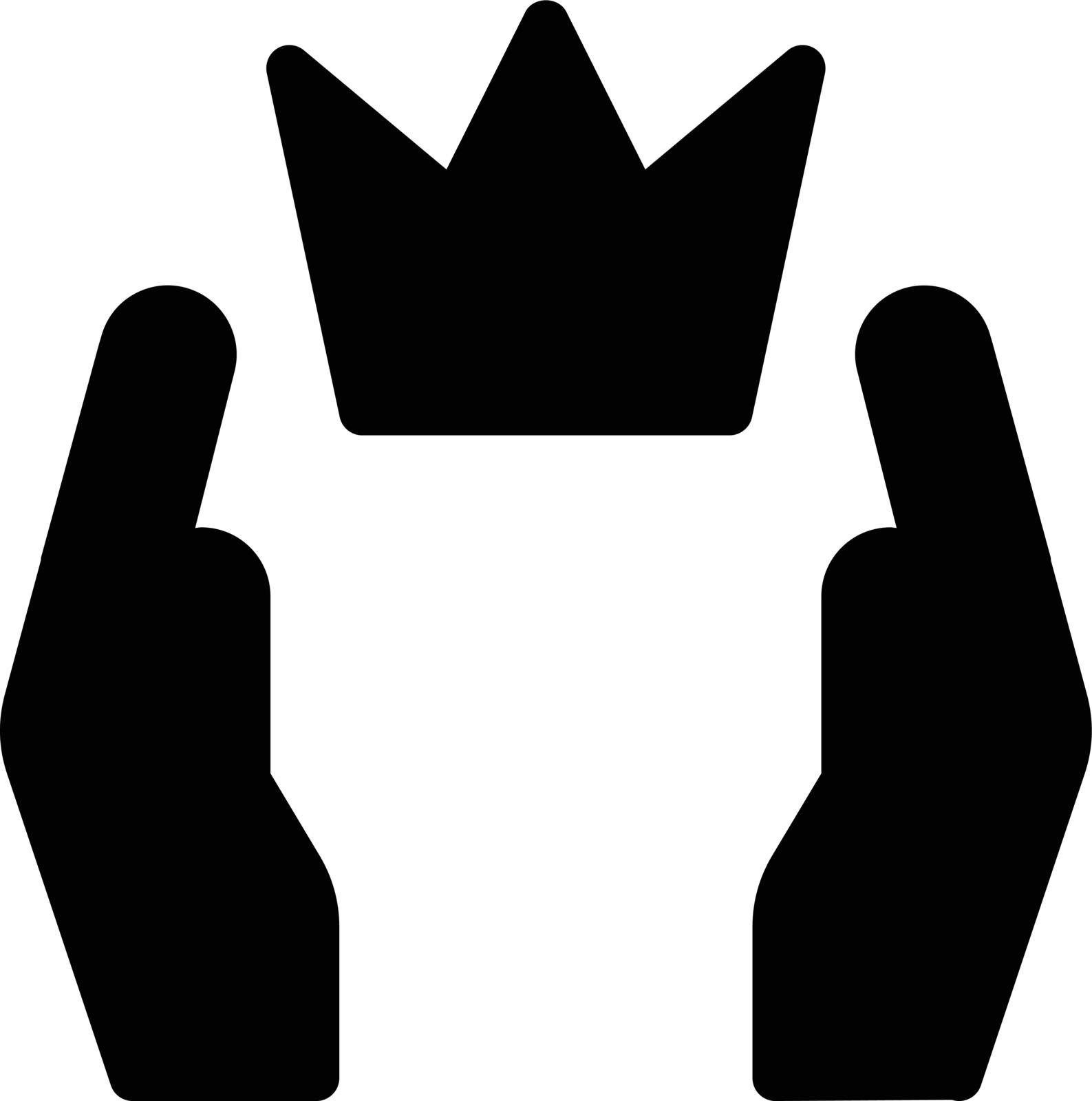 crown vector glyph flat icon