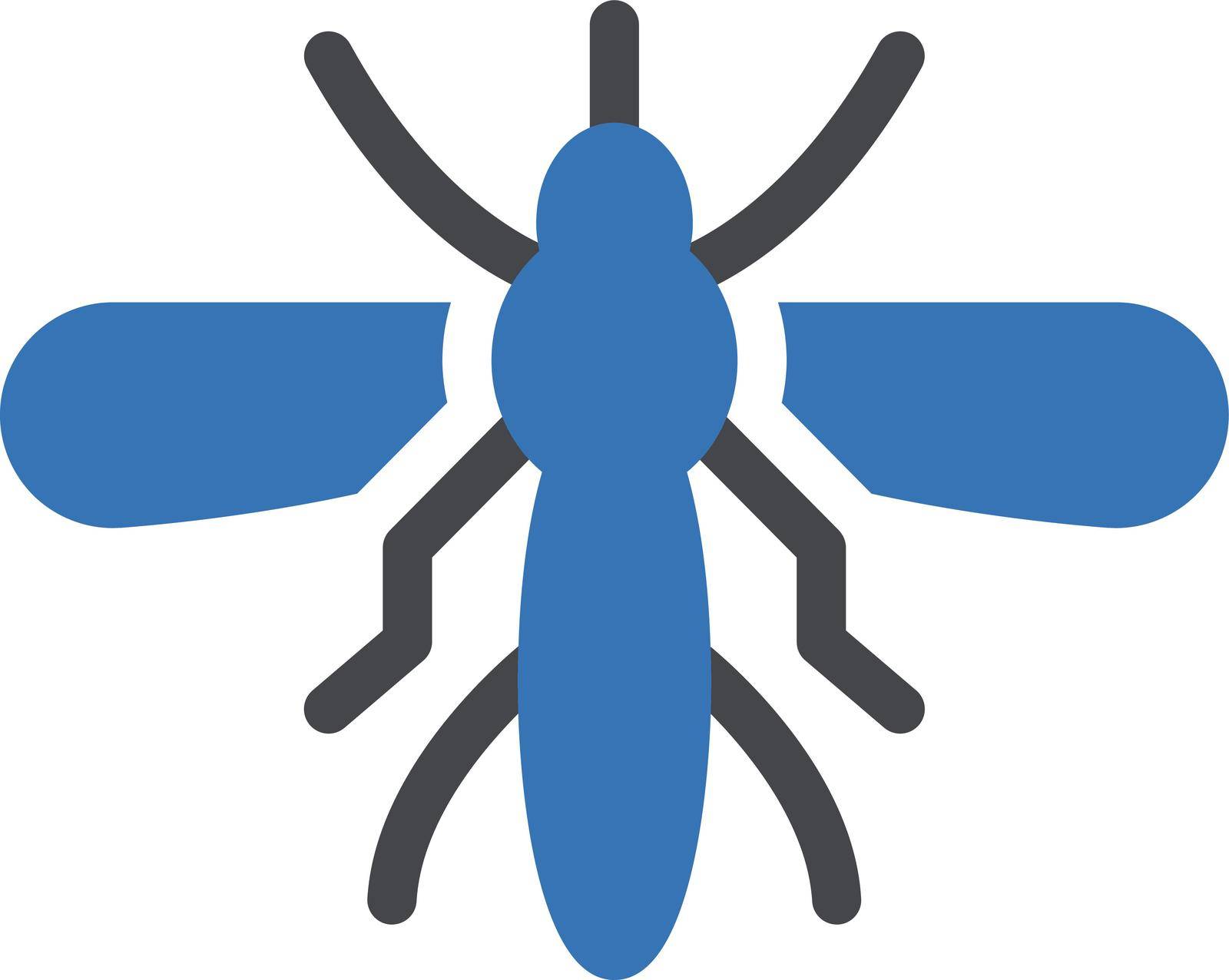 fly vector glyph color icon