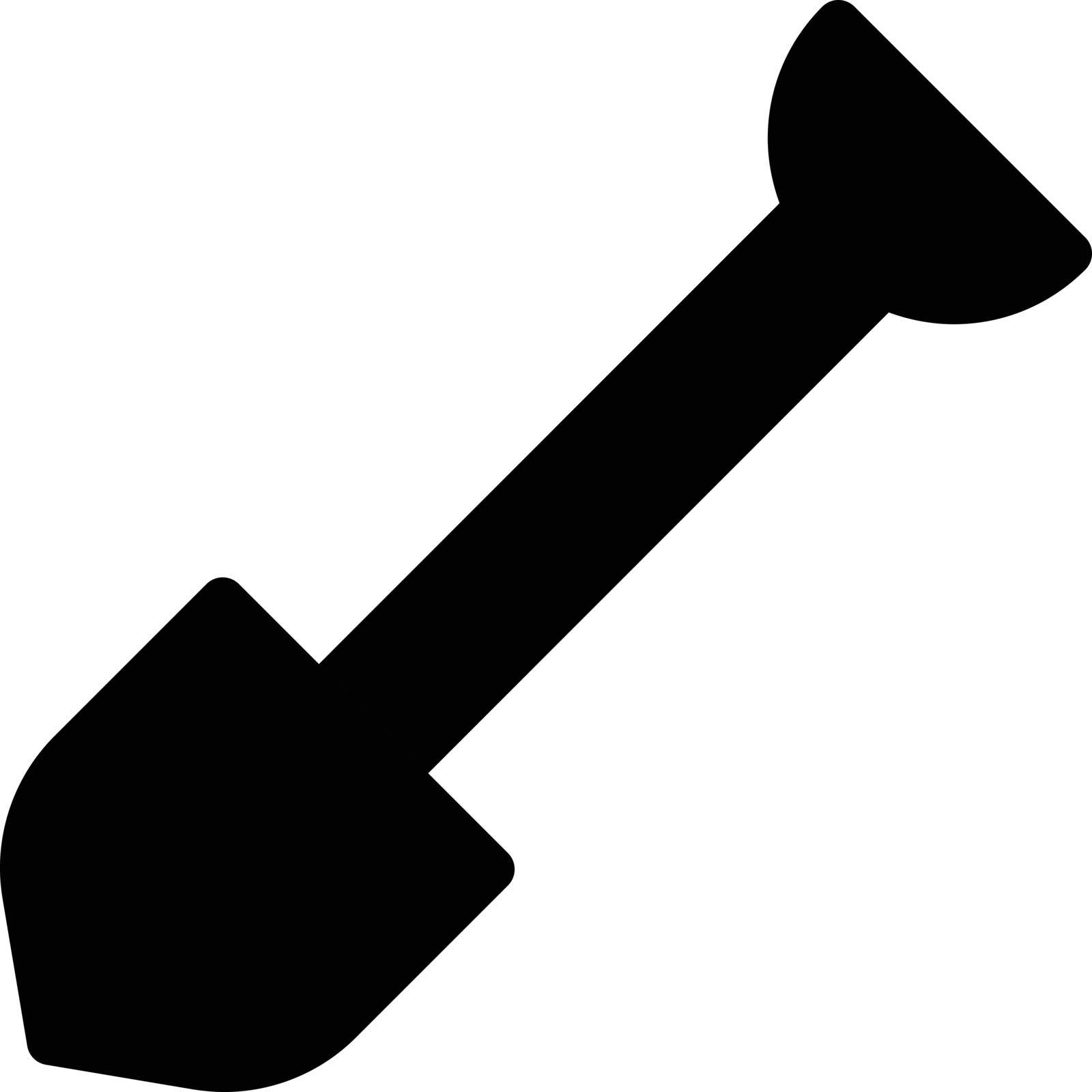shovel vector glyph flat icon