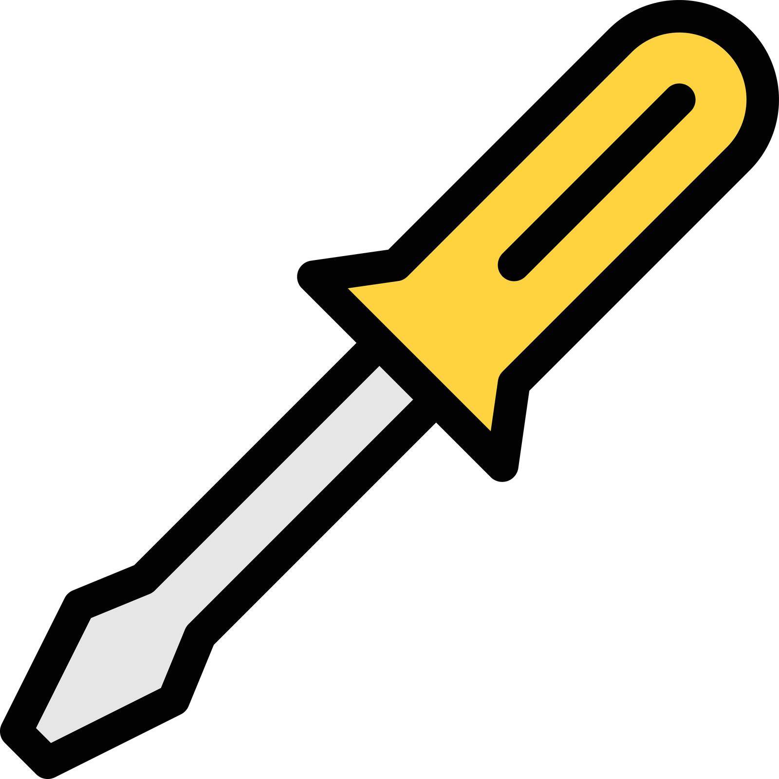 screwdriver vector colour line icon