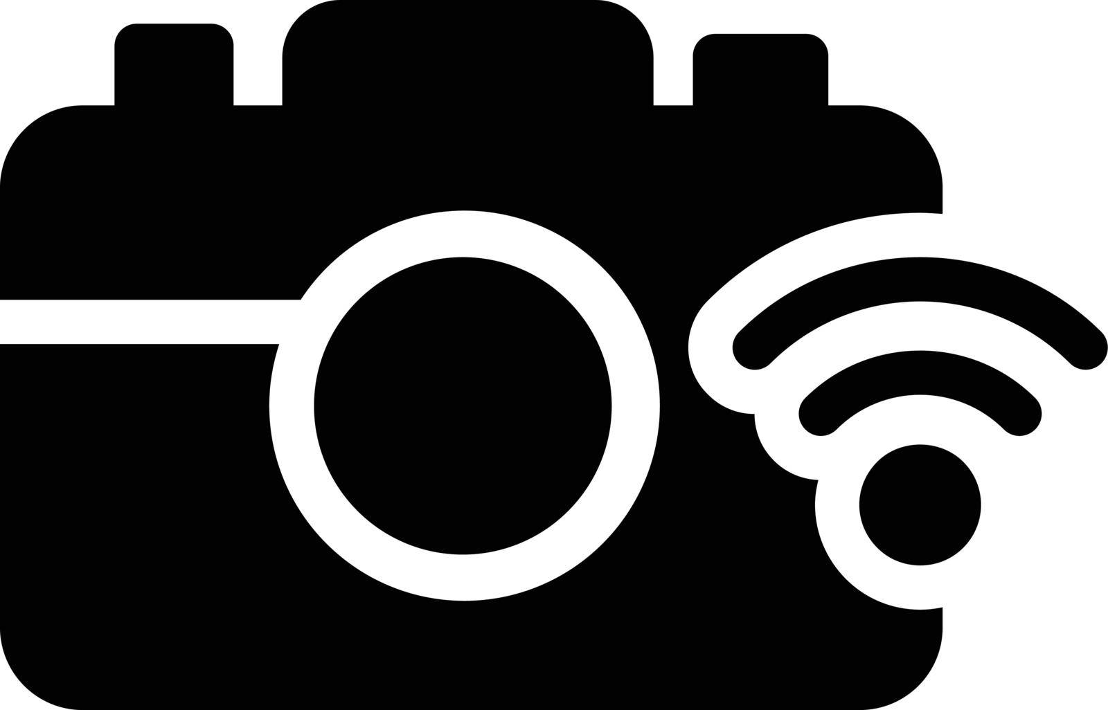 camera vector glyph flat icon