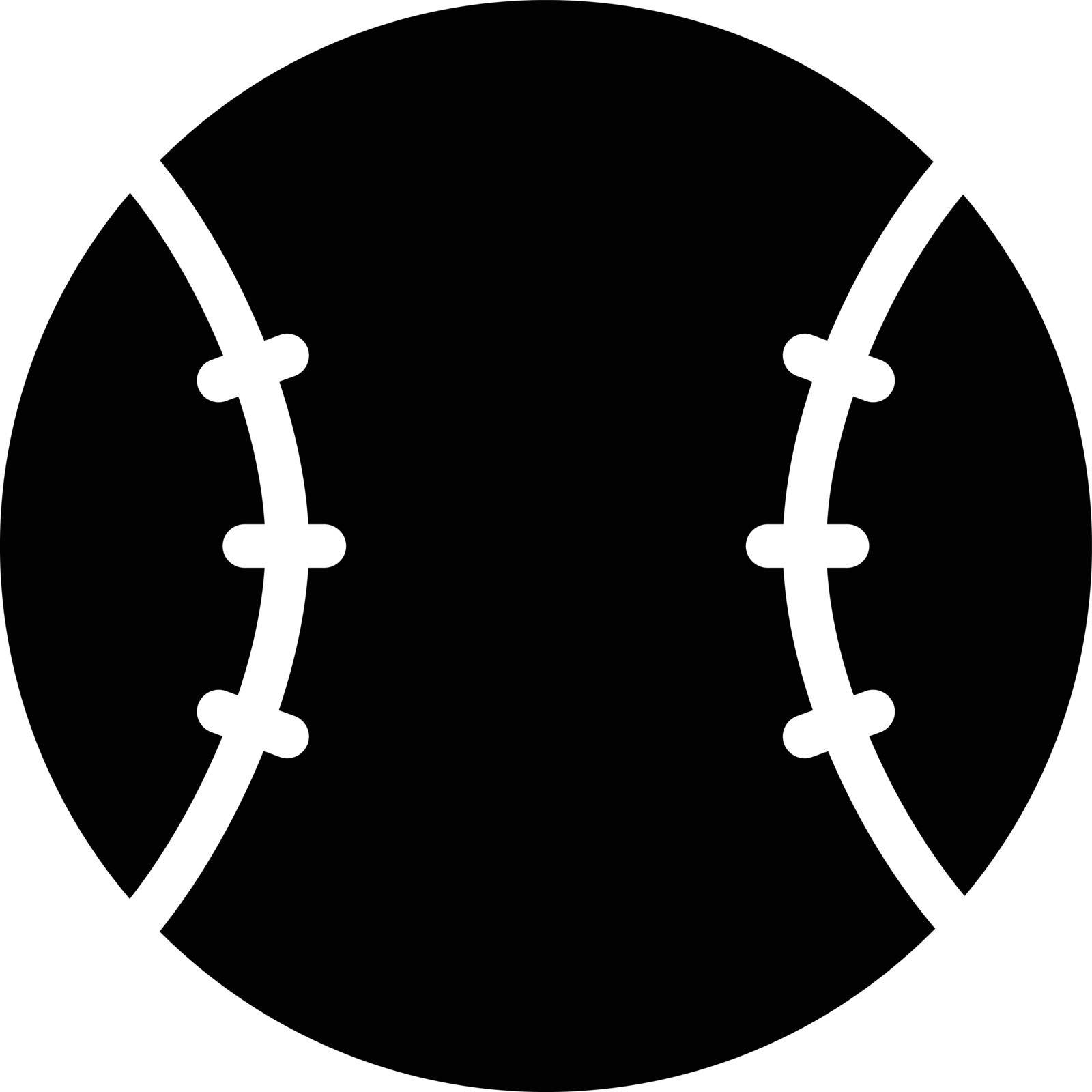 baseball vector glyph flat icon