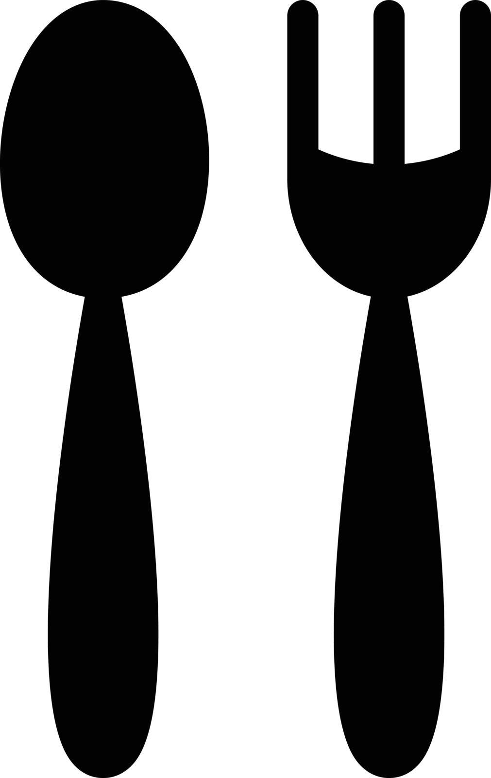 fork vector glyph flat icon