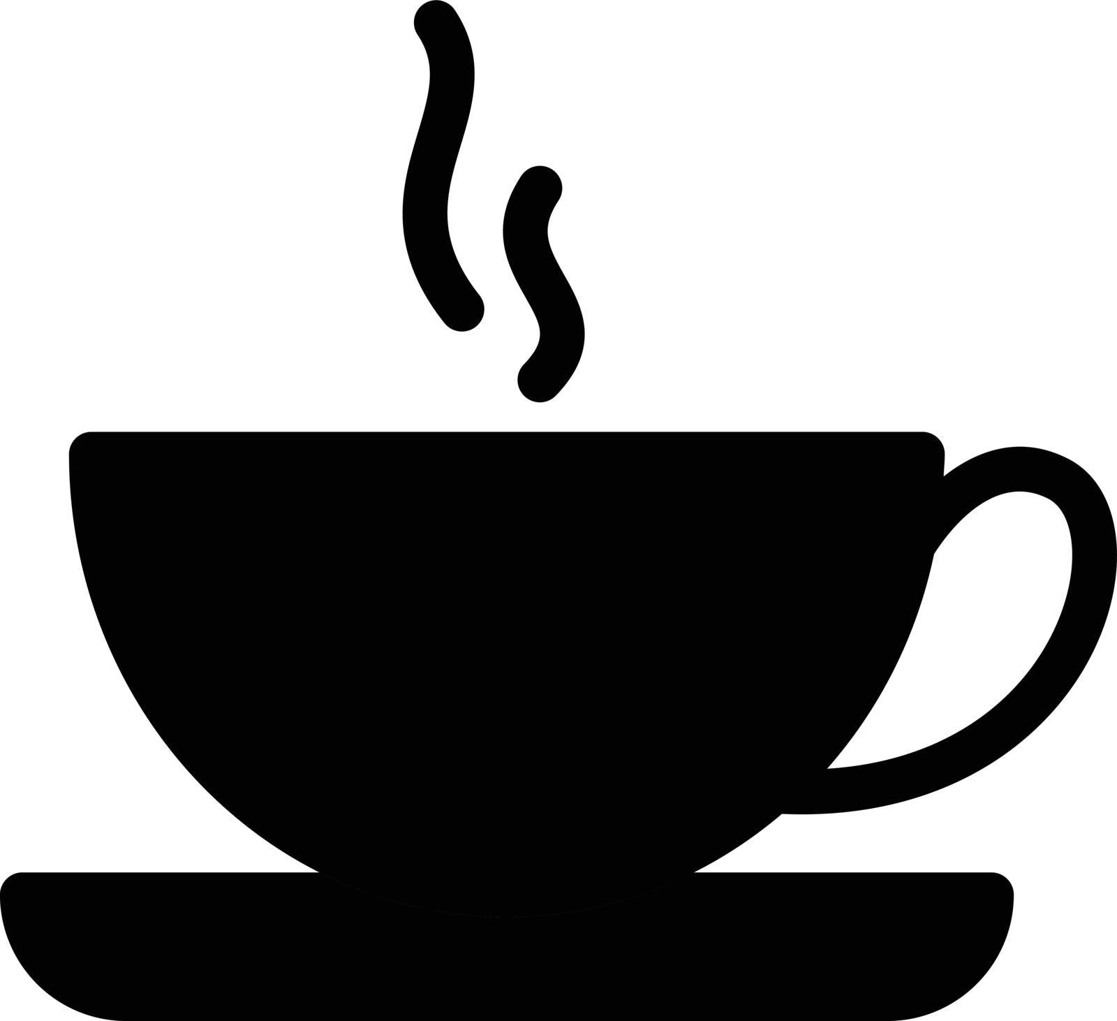 tea vector glyph flat icon
