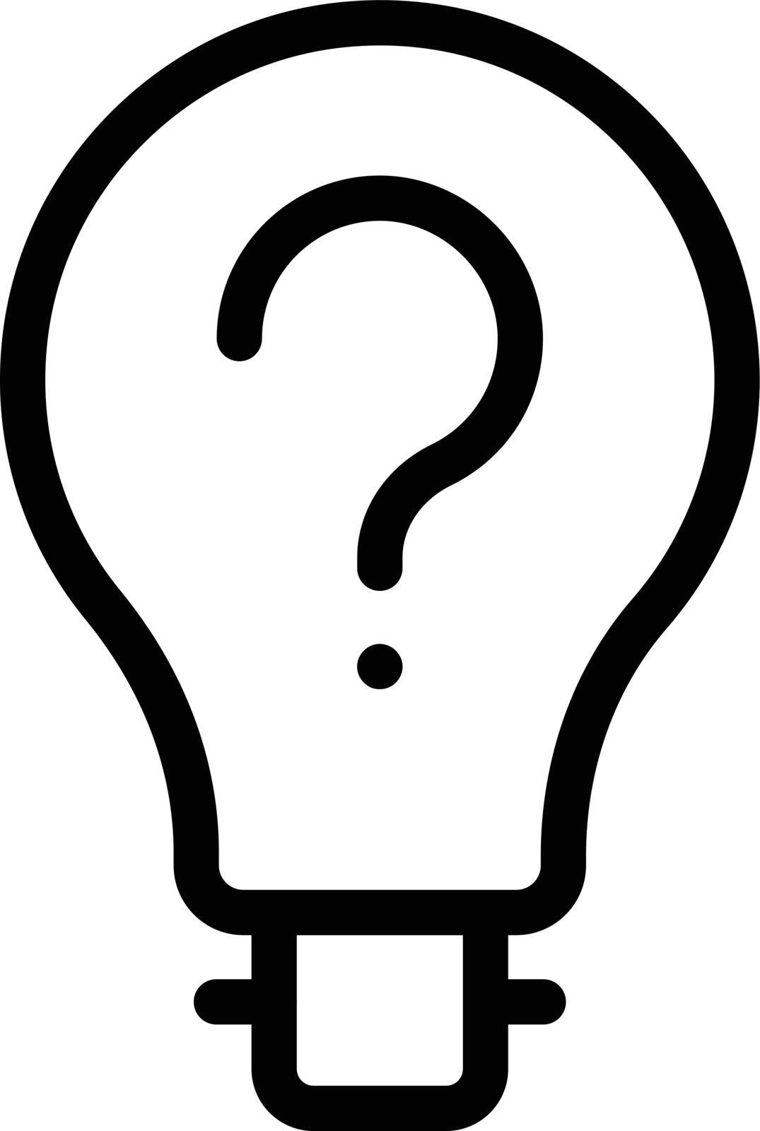 idea question vector thin line icon